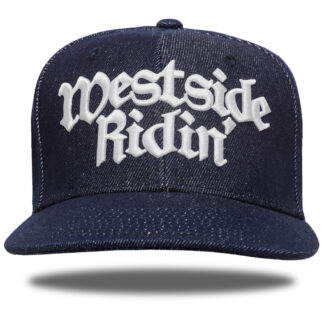 Westside Ridin' <br>Snapback <br>-Denim Navy / White-<br><br>