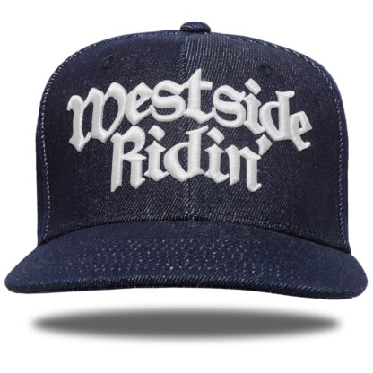 Westside Ridin' <br>Snapback <br>-Denim Navy / White-<br><br>