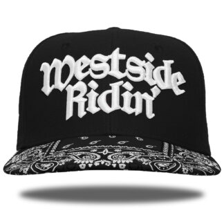 Westside Ridin' <br>Snapback <br>-Paisley Black / White-<br><br>