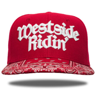 Westside Ridin' <br>Snapback <br>-Paisley Red / White-<br><br>