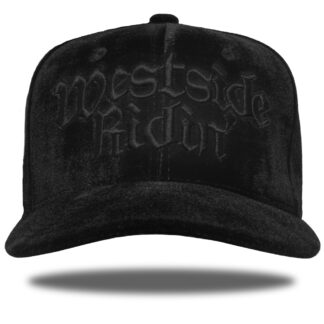 Westside Ridin' <br>Snapback <br>-Velor Black / Black-<br><br>