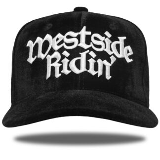 Westside Ridin' <br>Snapback <br>-Velor Black / White-<br><br>